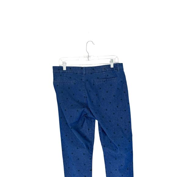 Old Navy Blue Polka Dot Office Work Business Ankle Pixie Dress‎ Pants Size 10 - Picture 7 of 11